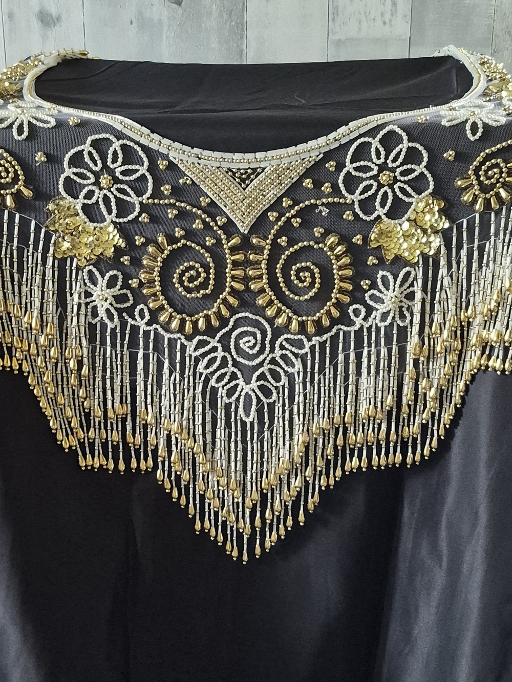 Breathtaking Authentic 1950's/early 60's Hand beaded Hollywood Wedding Capelet